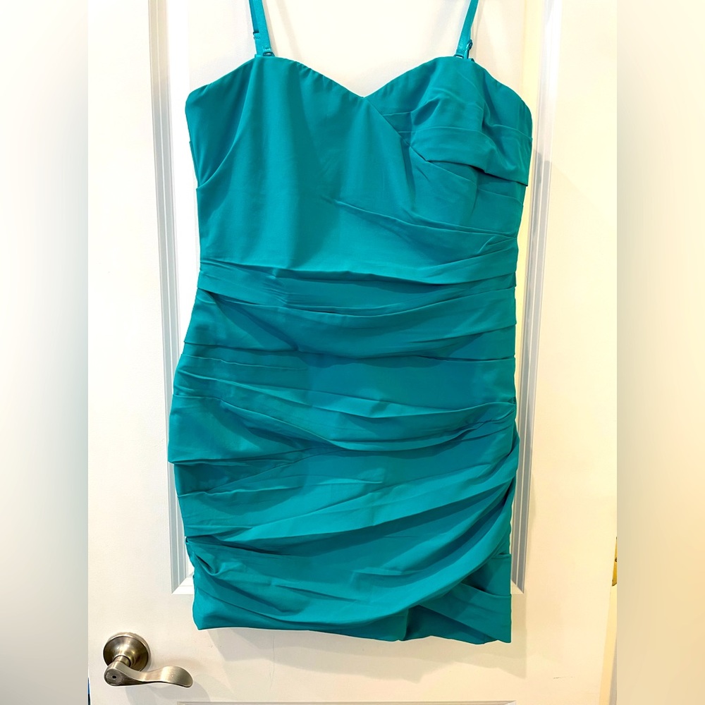 Strapless Dress, Teal, size 12